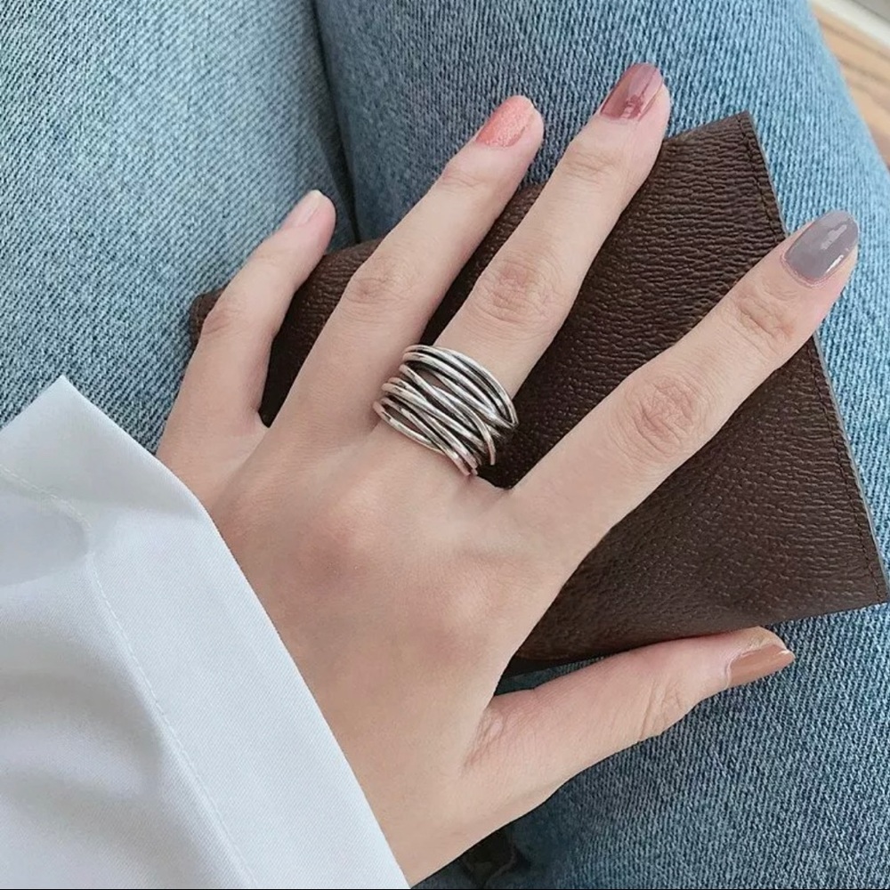 Adjustable Silver Ring Charms Cross Open Knuckle Rings Women Punk Jewelry Gift